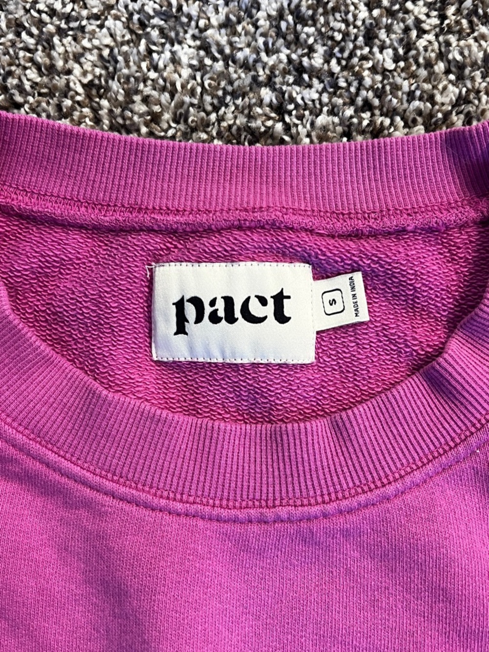 Pact Organic Cotton Hot Pink Sweatshirt Dress
